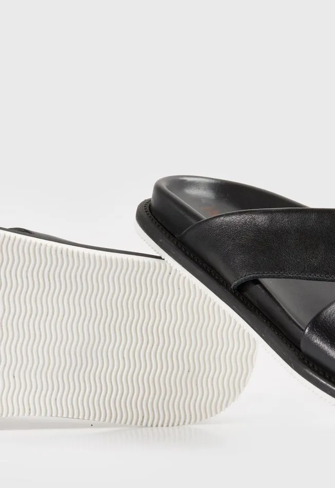 Paul Stuart Sandals Punta Leather Slide Black 8211 Men Paul Stuart Sandals Punta Leather Slide Black 8211 Men