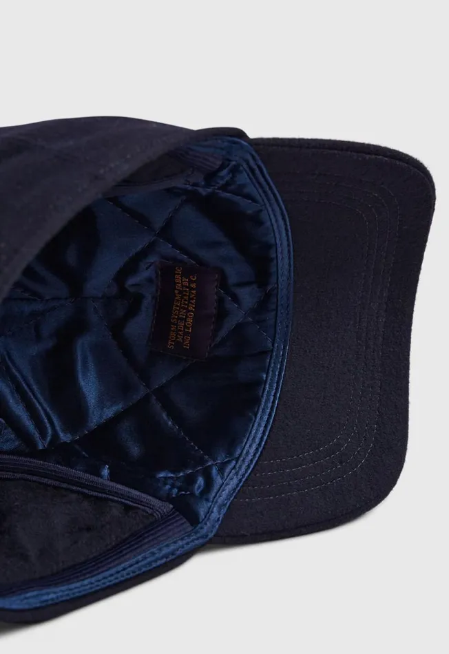 Paul Stuart Scarves Hats Gloves Baseball Cap With Ear Flaps Black 8211 Men