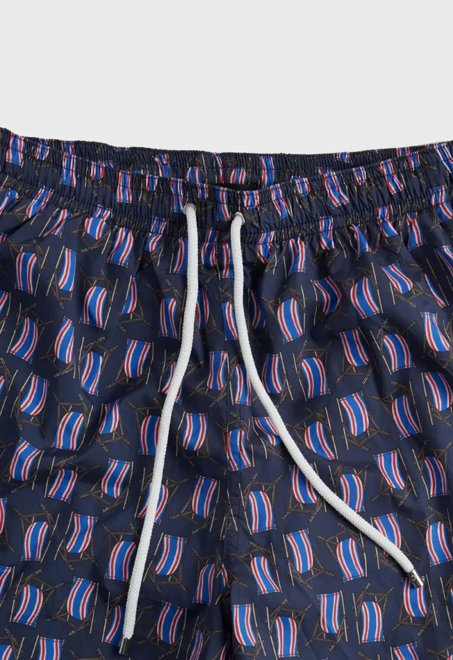 Paul Stuart Shorts and Swim Trunks Beach Chair Print Swim Trunks Navy 8211 Men Paul Stuart Shorts and Swim Trunks Beach Chair Print Swim Trunks Navy 8211 Men