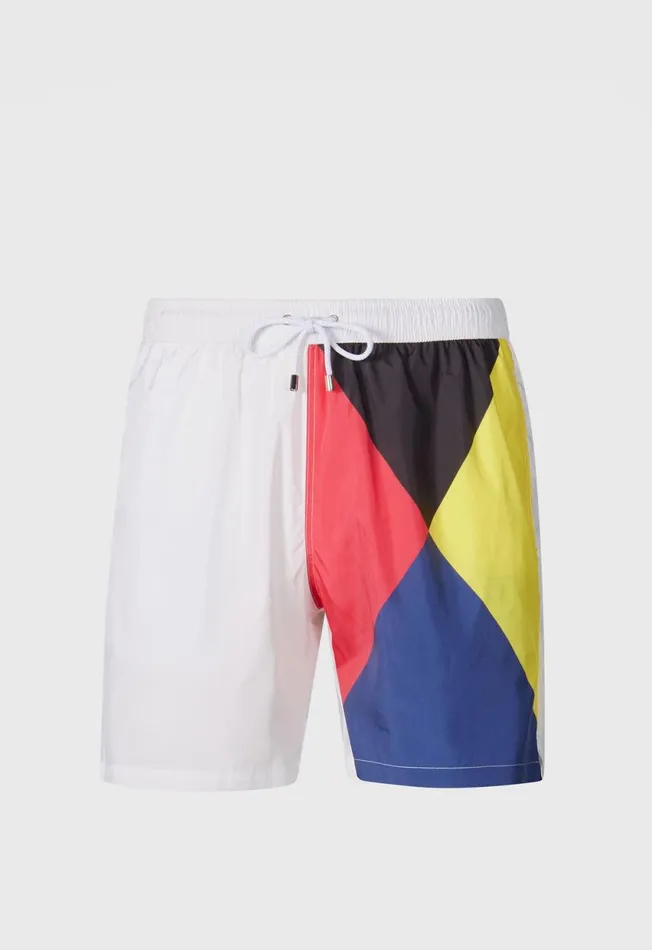 Paul Stuart Shorts and Swim Trunks Printed Flag Swim Shorts Redyellow 8211 Men Paul Stuart Shorts and Swim Trunks Printed Flag Swim Shorts Redyellow 8211 Men
