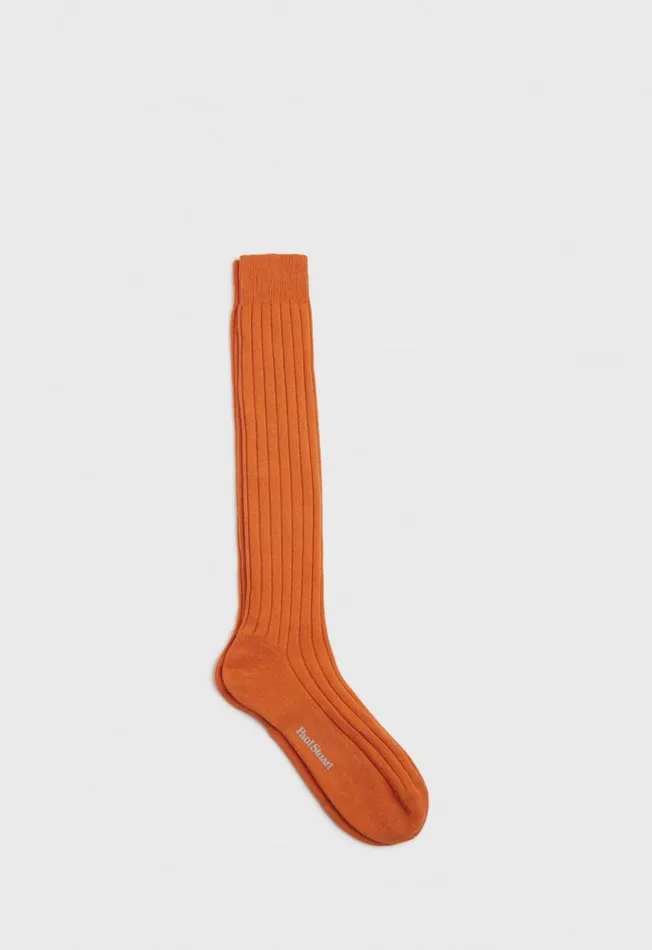 Paul Stuart Socks Cashmere Ribbed Sock Beige 8211 Men