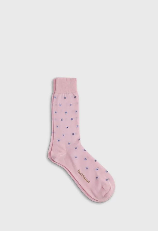 Paul Stuart Socks Cotton Deco Motif Sock Black 8211 Men