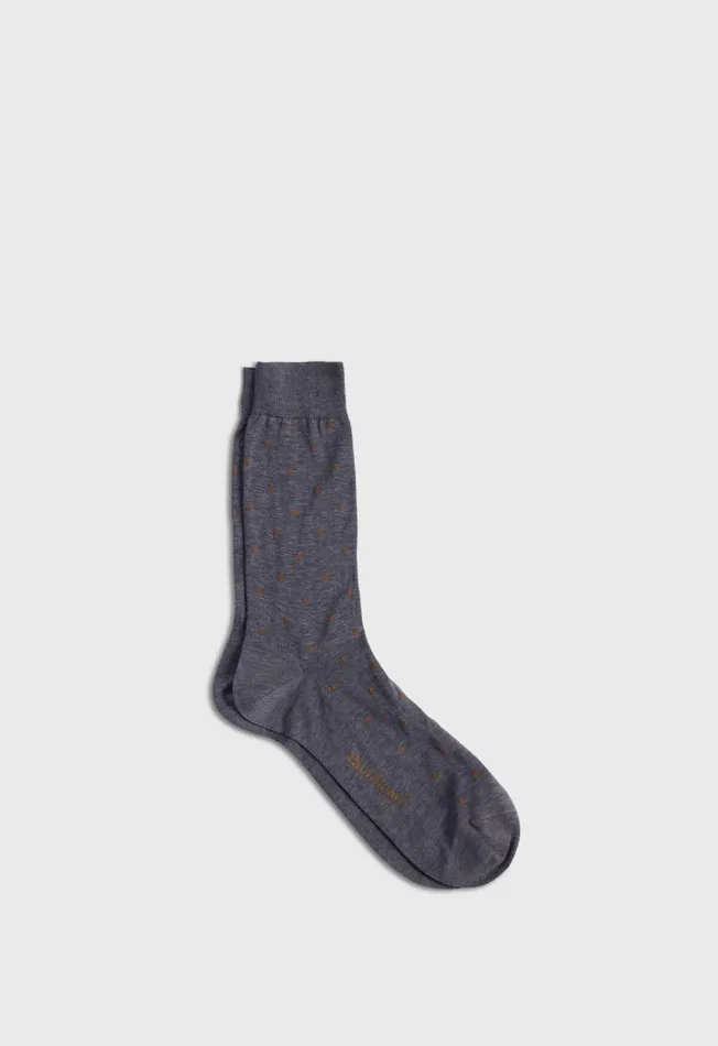 Paul Stuart Socks Cotton Dotted Sock Denim 8211 Men