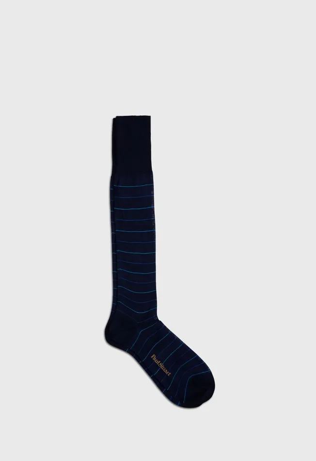 Paul Stuart Socks Cotton Horizontal Stripe Sock Black 8211 Men