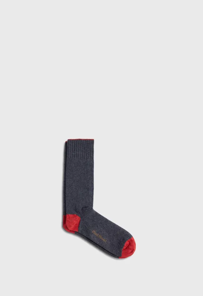 Paul Stuart Socks Solid Color Sock Blue 8211 Men