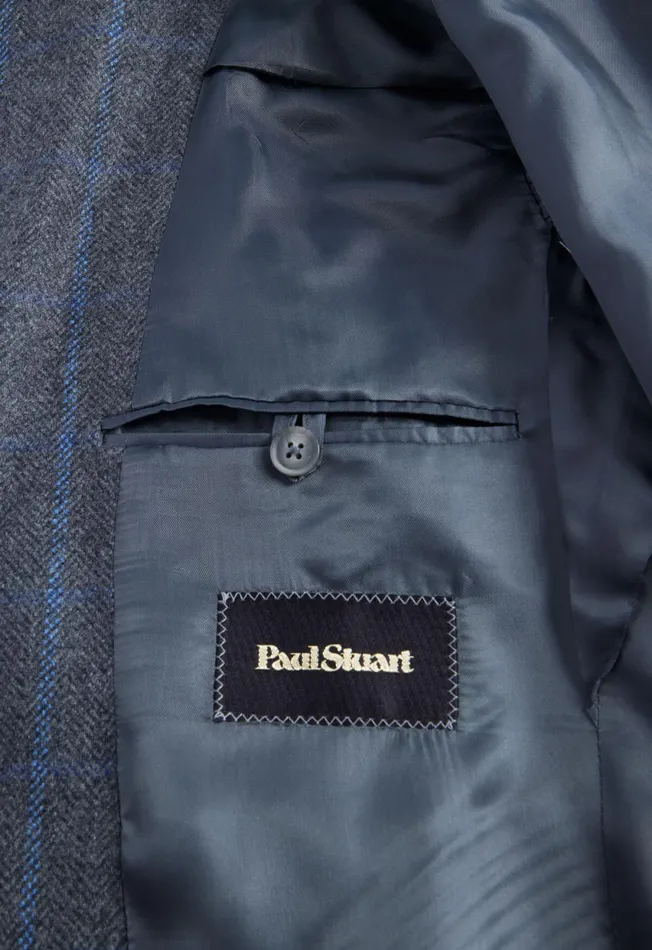 Paul Stuart Sport Jacket and Blazers Cashmere Window Pane Stuart Jacket Greyblue 8211 Men Paul Stuart Sport Jacket and Blazers Cashmere Window Pane Stuart Jacket Greyblue 8211 Men