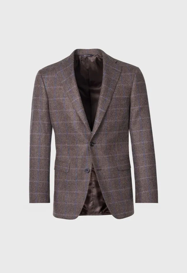 Paul Stuart Sport Jacket and Blazers Cashmere Windowpane Paul Jacket Brownblue 8211 Men Paul Stuart Sport Jacket and Blazers Cashmere Windowpane Paul Jacket Brownblue 8211 Men