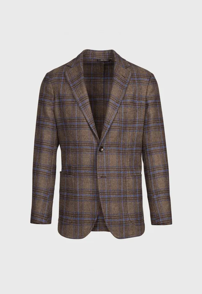 Paul Stuart Sport Jacket and Blazers Plaid Wool Soft Constructed Jacket Light Bluemink 8211 Men Paul Stuart Sport Jacket and Blazers Plaid Wool Soft Constructed Jacket Light Bluemink 8211 Men