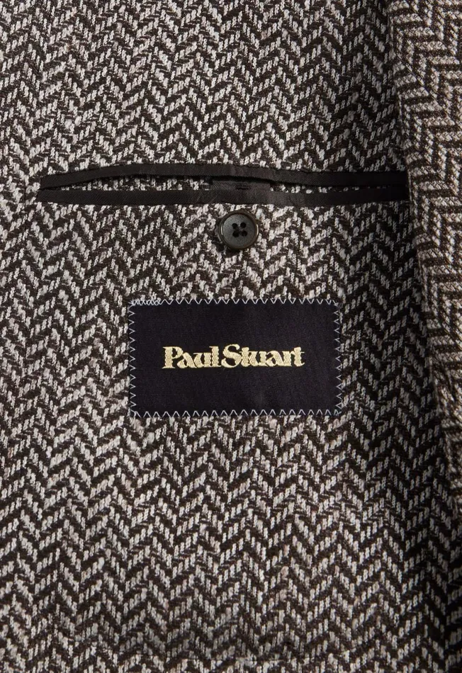Paul Stuart Sport Jacket and Blazers Silk and Linen Herringbone Jacket Brown 8211 Men Paul Stuart Sport Jacket and Blazers Silk and Linen Herringbone Jacket Brown 8211 Men