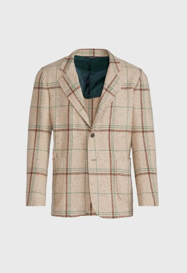 Paul Stuart Sport Jacket and Blazers Tan Plaid Jacket Tan 8211 Men