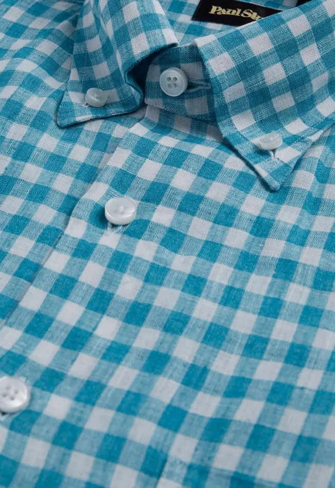 Paul Stuart Sport Shirts Linen Gingham Sport Shirt Crimson 8211 Men Paul Stuart Sport Shirts Linen Gingham Sport Shirt Crimson 8211 Men