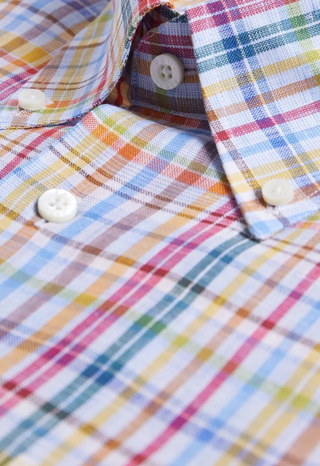 Paul Stuart Sport Shirts Linen Multicolor Plaid Sport Shirt Pinkpurple 8211 Men Paul Stuart Sport Shirts Linen Multicolor Plaid Sport Shirt Pinkpurple 8211 Men