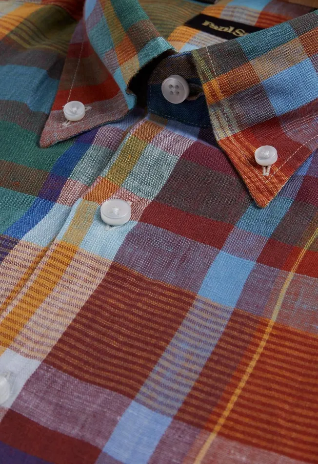 Paul Stuart Sport Shirts Linen Plaid Sport Shirt Multi 8211 Men Paul Stuart Sport Shirts Linen Plaid Sport Shirt Multi 8211 Men