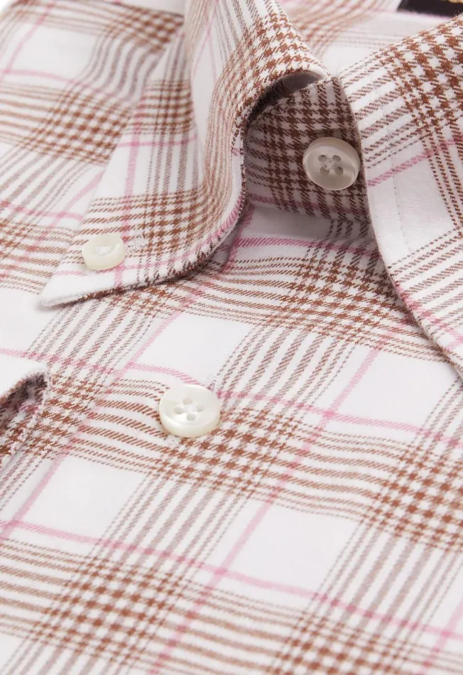 Paul Stuart Sport Shirts Plaid Flannel On Cream Ground Sport Shirt Brownpink 8211 Men Paul Stuart Sport Shirts Plaid Flannel On Cream Ground Sport Shirt Brownpink 8211 Men