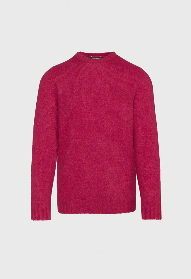 Paul Stuart Sweaters Boucle Crewneck Sweater Bright Blue 8211 Men