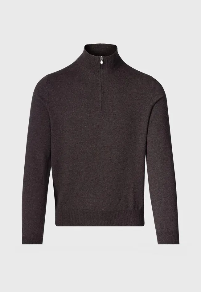 Paul Stuart Sweaters Cashmere Quarter Zip Pullover Medium Blue 8211 Men