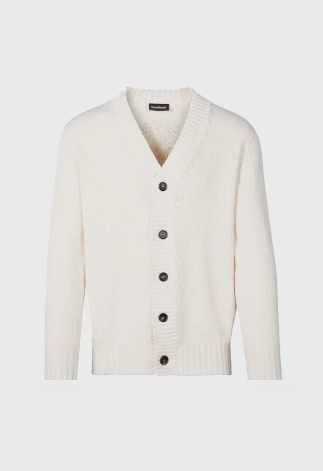 Paul Stuart Sweaters Cotton Button Front Cardigan Sand 8211 Men