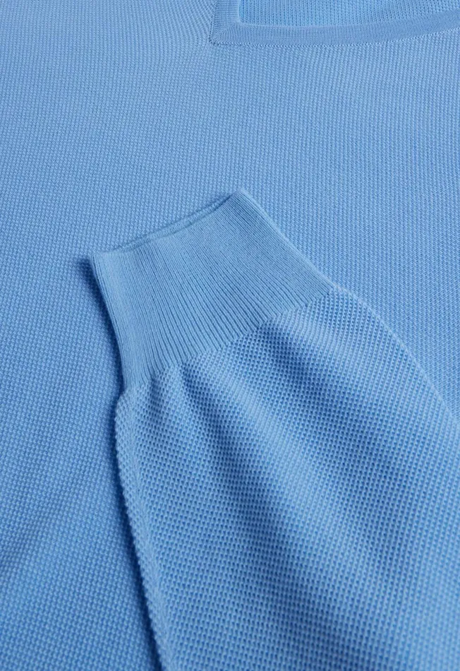 Paul Stuart Sweaters Cotton Piqu VNeck Sweater Apricot 8211 Men Paul Stuart Sweaters Cotton Piqu VNeck Sweater Apricot 8211 Men