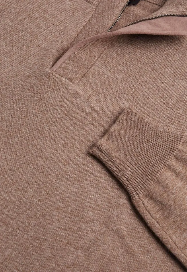Paul Stuart Sweaters Menx27s Peanut QuarterZip Sweater With Suede Trim 8211 Paul Stuart Eggplant 8211 Men Paul Stuart Sweaters Menx27s Peanut QuarterZip Sweater With Suede Trim 8211 Paul Stuart Eggplant 8211 Men