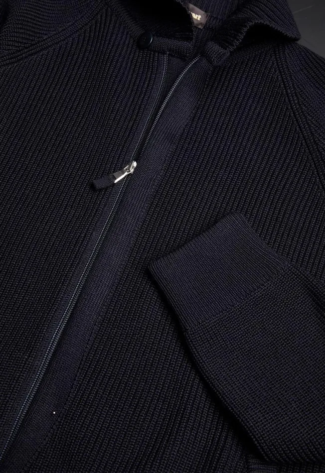 Paul Stuart Sweaters Merino Wool Ribbed Full Zip Cardigan Black 8211 Men Paul Stuart Sweaters Merino Wool Ribbed Full Zip Cardigan Black 8211 Men