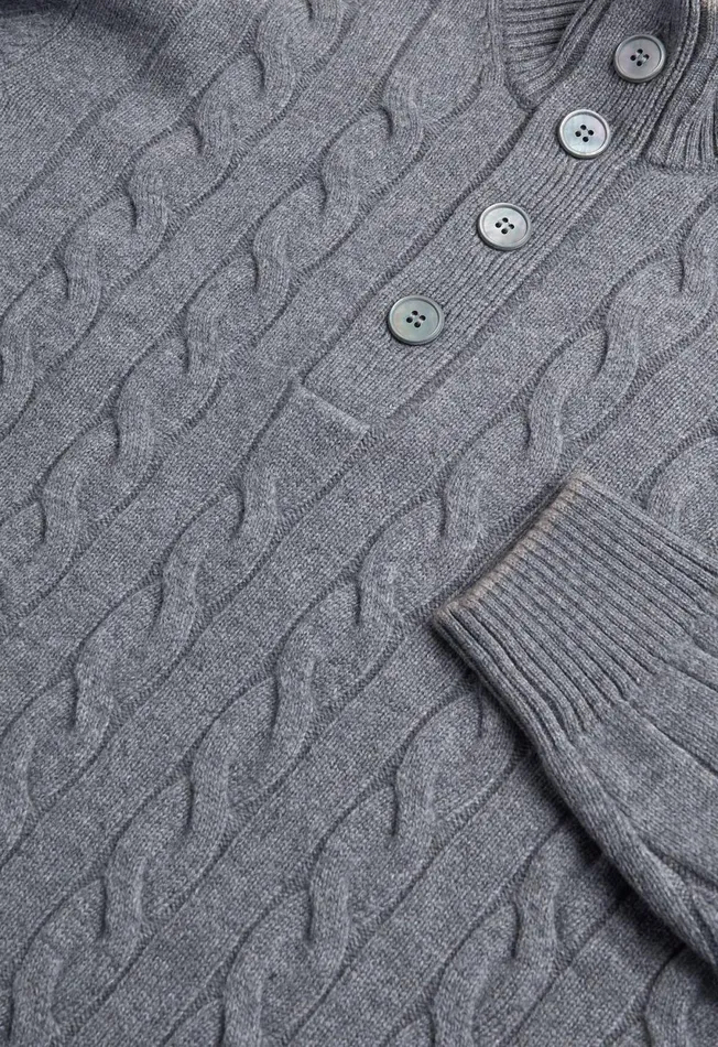 Paul Stuart Sweaters Mock Neck Cable Sweater Grey 8211 Men Paul Stuart Sweaters Mock Neck Cable Sweater Grey 8211 Men