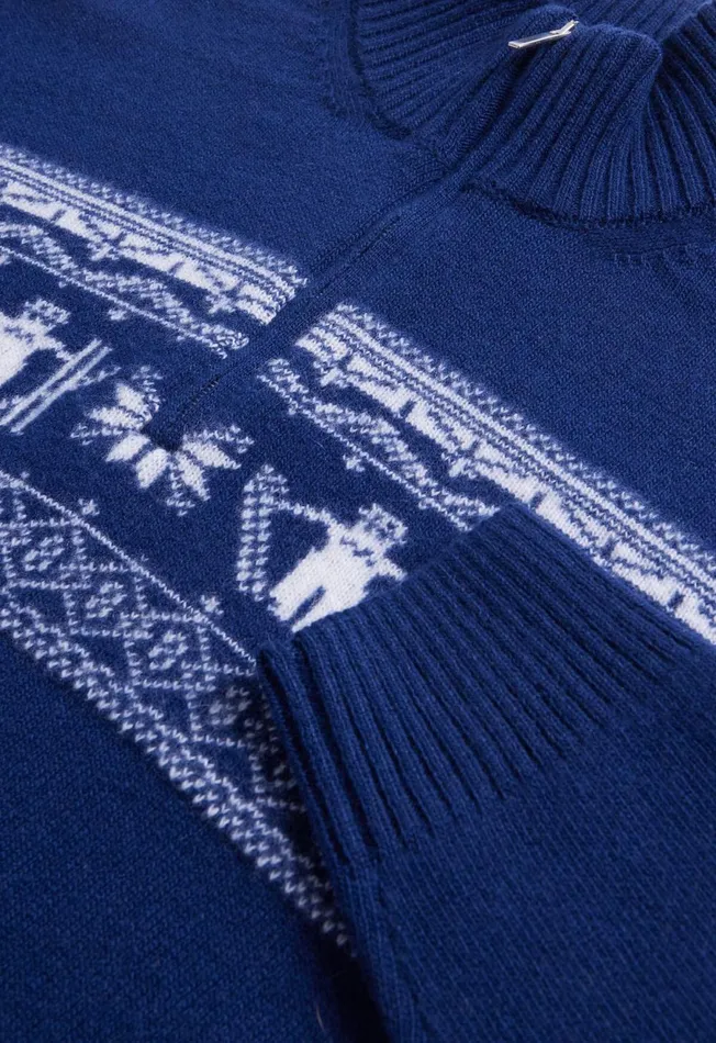 Paul Stuart Sweaters Ski Motif Quarter Zip Sweater Navy 8211 Men Paul Stuart Sweaters Ski Motif Quarter Zip Sweater Navy 8211 Men