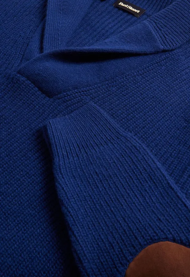 Paul Stuart Sweaters Wool and Cashmere Shawl Collar Sweater Marine Blue 8211 Men Paul Stuart Sweaters Wool and Cashmere Shawl Collar Sweater Marine Blue 8211 Men