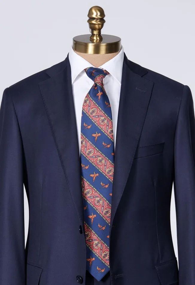 Paul Stuart Ties and Pocket Squares Deco Stripe And Bird Print Tie Burgundy 8211 Men Paul Stuart Ties and Pocket Squares Deco Stripe And Bird Print Tie Burgundy 8211 Men