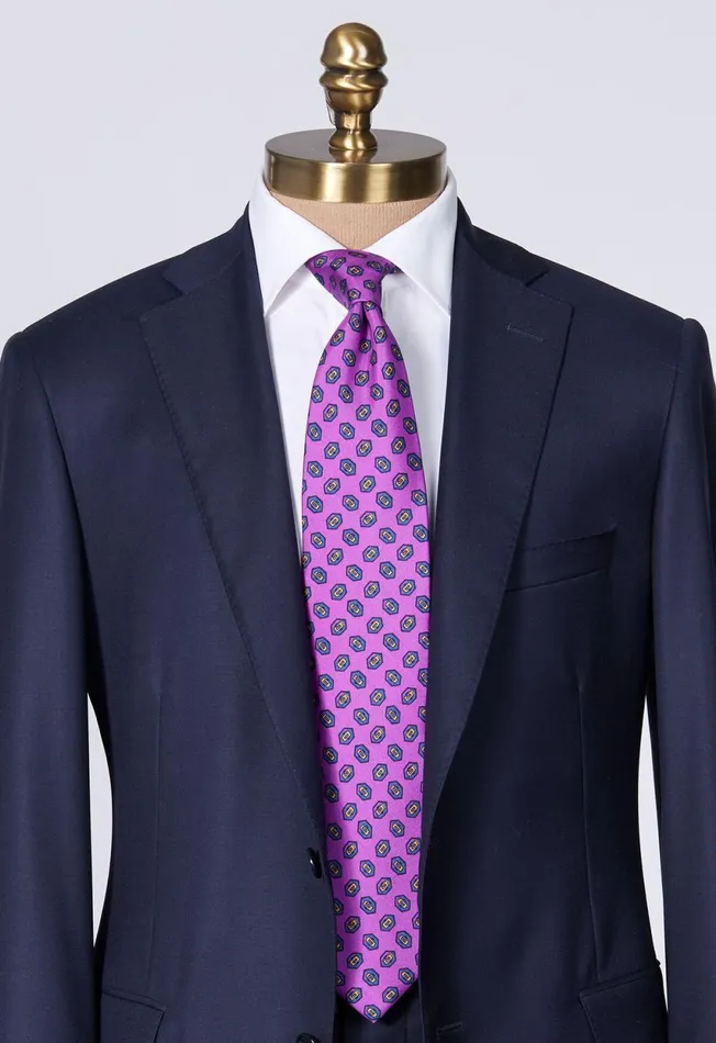 Paul Stuart Ties and Pocket Squares Madder Silk Hexagon Print Tie Cream 8211 Men Paul Stuart Ties and Pocket Squares Madder Silk Hexagon Print Tie Cream 8211 Men