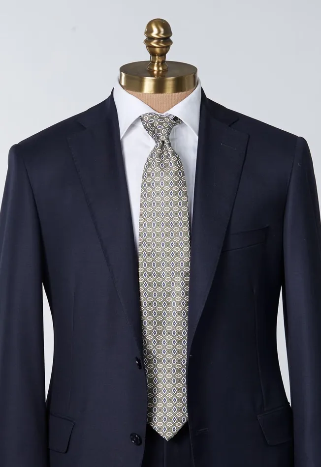 Paul Stuart Ties and Pocket Squares Printed Silk Jacquard Diamond Tie Navy 8211 Men Paul Stuart Ties and Pocket Squares Printed Silk Jacquard Diamond Tie Navy 8211 Men