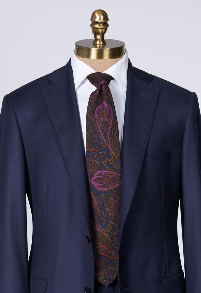 Paul Stuart Ties and Pocket Squares Wool Paisley Tie Blue 8211 Men Paul Stuart Ties and Pocket Squares Wool Paisley Tie Blue 8211 Men