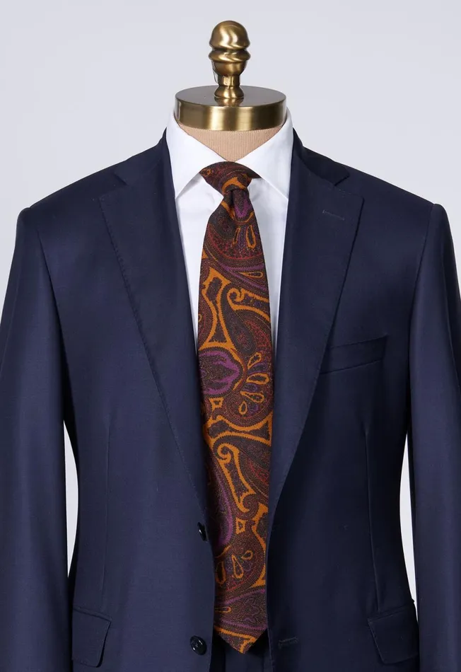 Paul Stuart Ties and Pocket Squares Wool Paisley Tie Blue 8211 Men Paul Stuart Ties and Pocket Squares Wool Paisley Tie Blue 8211 Men