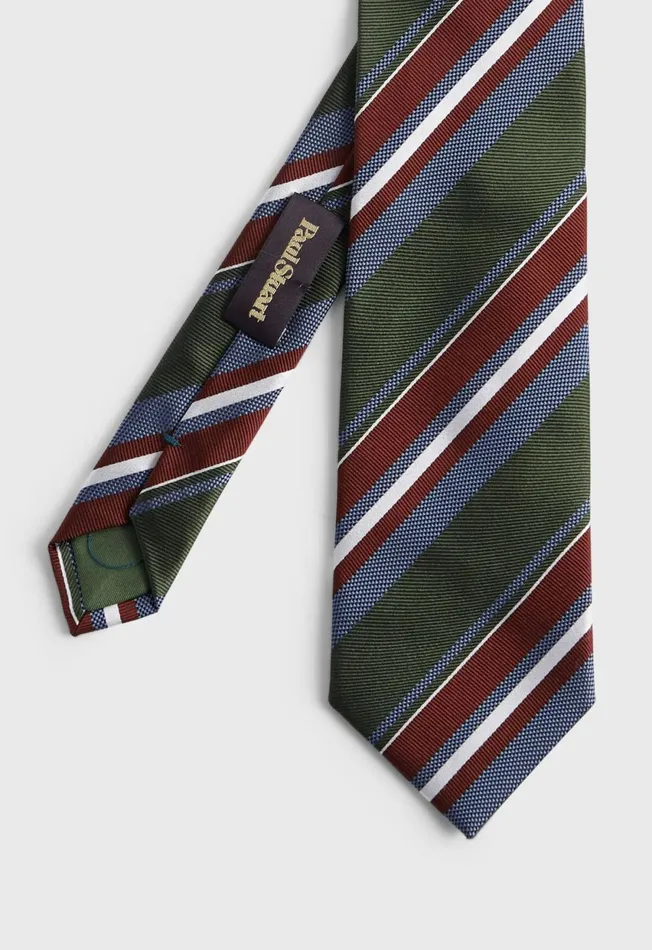 Paul Stuart Ties and Pocket Squares Woven Silk Jacquard Stripe Tie Blue 8211 Men Paul Stuart Ties and Pocket Squares Woven Silk Jacquard Stripe Tie Blue 8211 Men