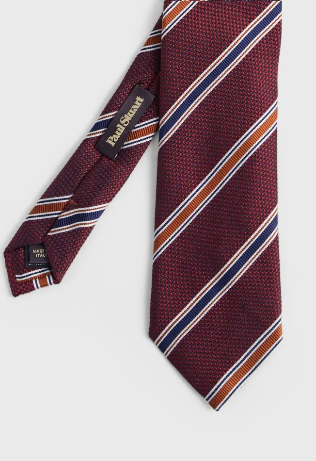 Paul Stuart Ties and Pocket Squares Woven Silk Textured Stripe Tie Cream 8211 Men Paul Stuart Ties and Pocket Squares Woven Silk Textured Stripe Tie Cream 8211 Men