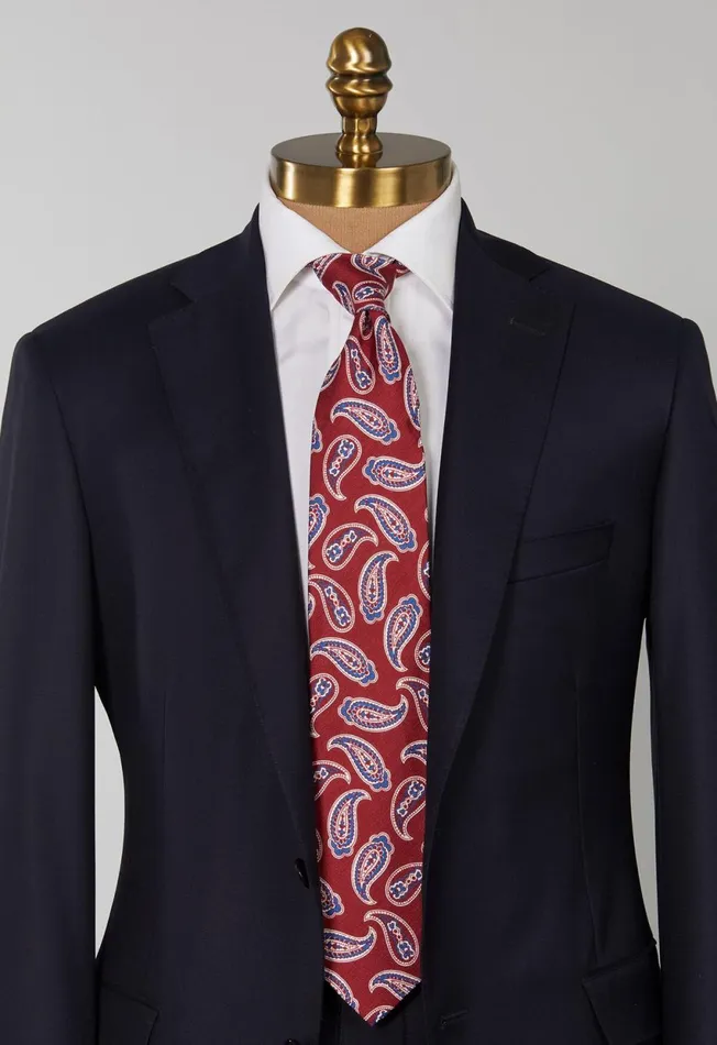 Paul Stuart Ties Linen and Silk Summer Paisley Tie Blue 8211 Men Paul Stuart Ties Linen and Silk Summer Paisley Tie Blue 8211 Men