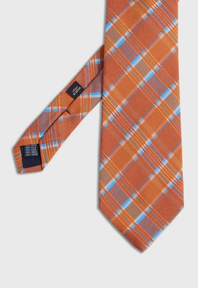 Paul Stuart Ties Printed Silk Plaid Tie Plum 8211 Men
