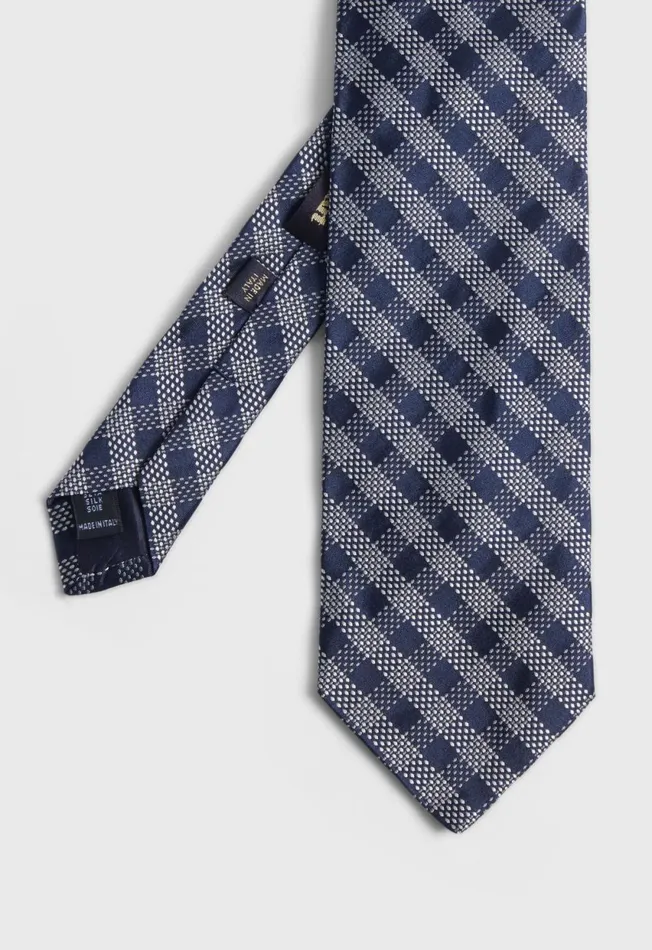 Paul Stuart Ties Silk Jacquard Check Tie Black 8211 Men