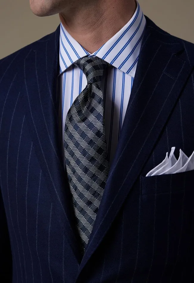 Paul Stuart Ties Silk Jacquard Check Tie Black 8211 Men Paul Stuart Ties Silk Jacquard Check Tie Black 8211 Men