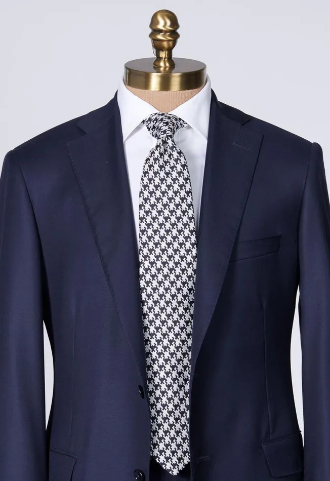 Paul Stuart Ties Silk Jacquard Houndstooth Tie Black 8211 Men Paul Stuart Ties Silk Jacquard Houndstooth Tie Black 8211 Men