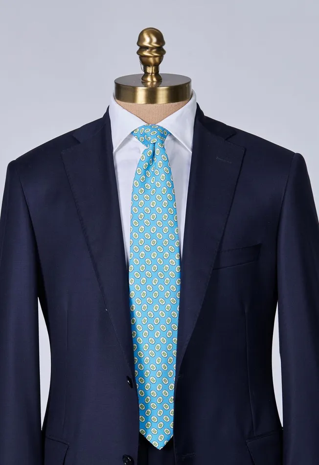 Paul Stuart Ties Silk Tossed Oval Print Tie Blue 8211 Men Paul Stuart Ties Silk Tossed Oval Print Tie Blue 8211 Men