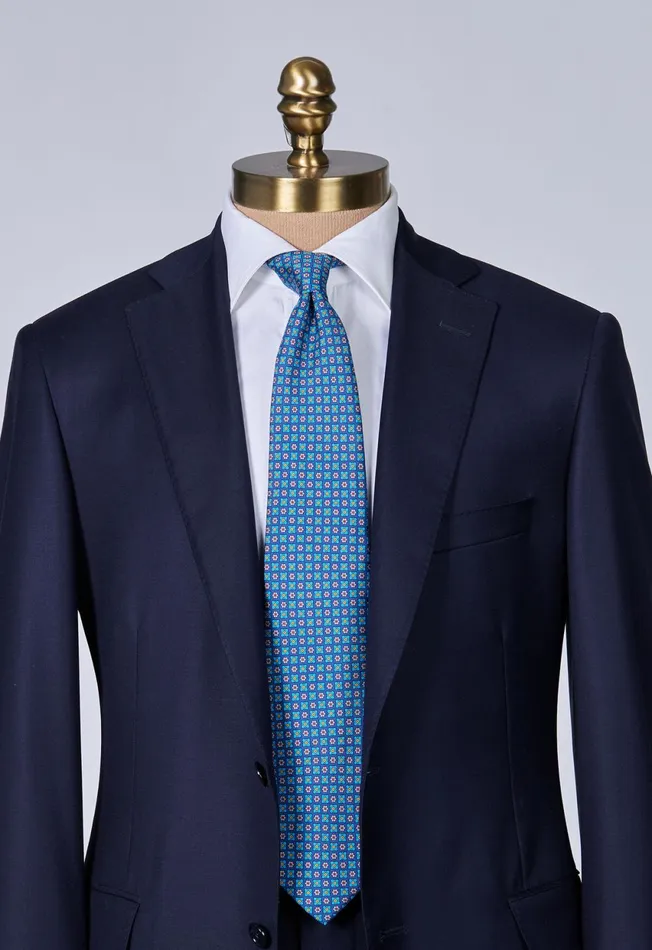Paul Stuart Ties Silk Twill Floral Medallion Tie Blue 8211 Men Paul Stuart Ties Silk Twill Floral Medallion Tie Blue 8211 Men