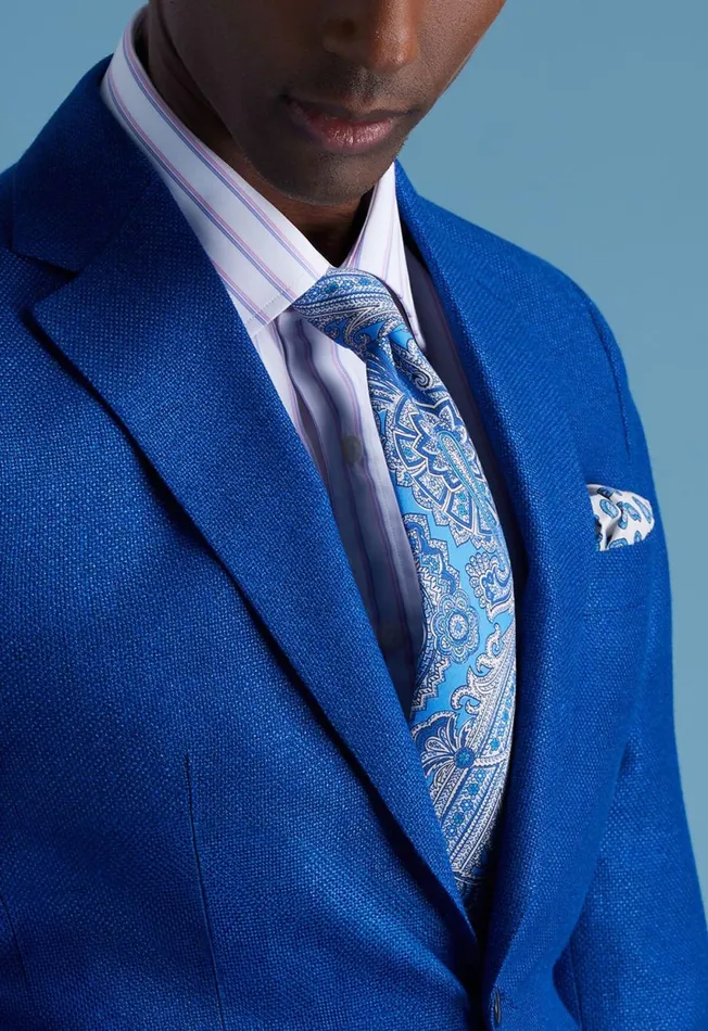 Paul Stuart Ties Silk Twill Paisley Print Tie Indigo 8211 Men Paul Stuart Ties Silk Twill Paisley Print Tie Indigo 8211 Men