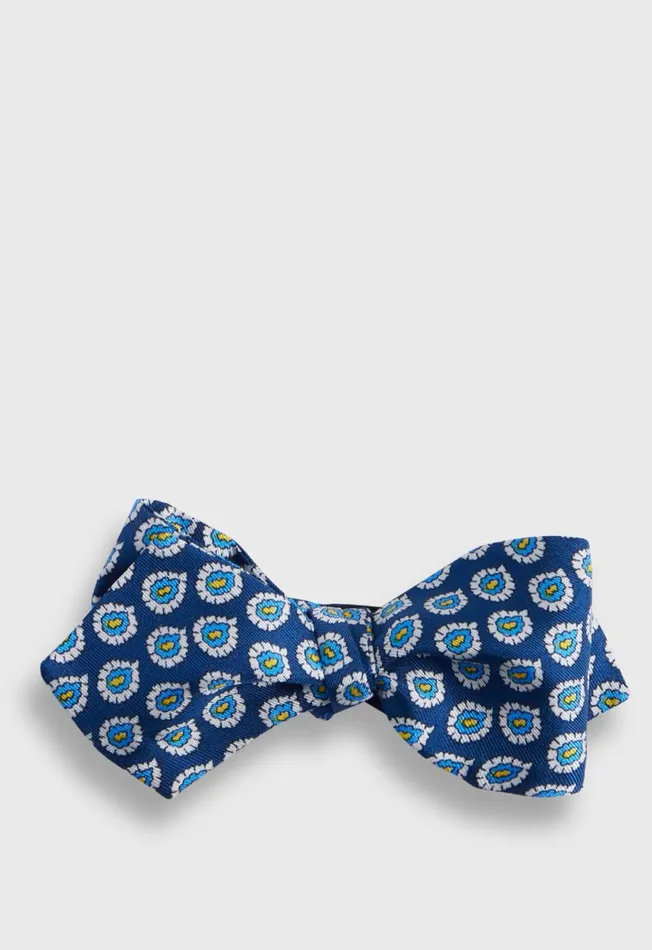 Paul Stuart Ties Silk Twill Tossed Paisley Bow Tie Blue 8211 Men