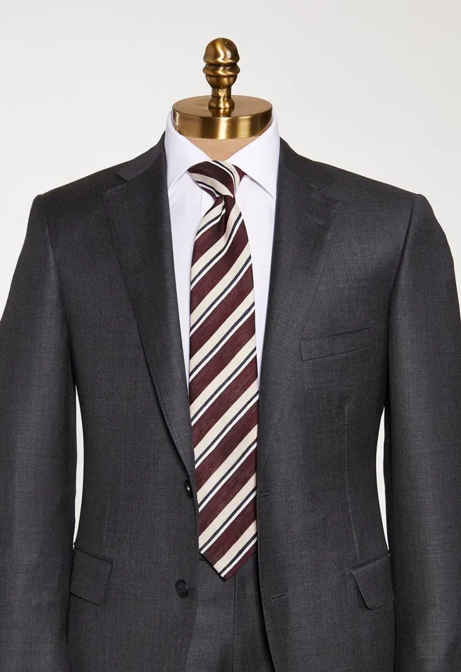 Paul Stuart Ties Wide Stripe Tie Burgundy 8211 Men Paul Stuart Ties Wide Stripe Tie Burgundy 8211 Men