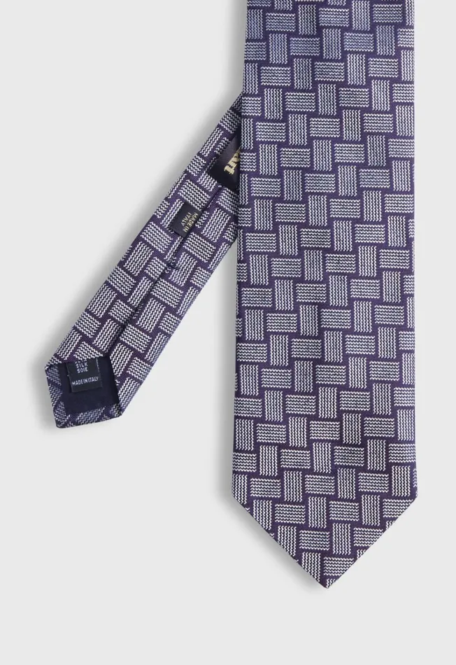 Paul Stuart Ties Woven Silk Deco Tie Burgundy 8211 Men