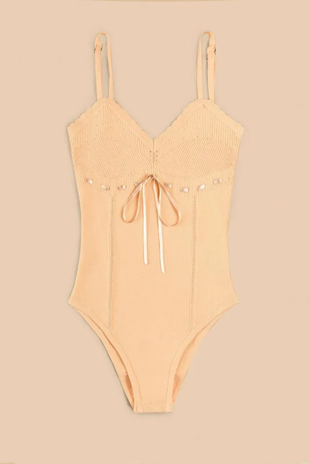 PIA Bodysuit Salmon Women Rouje Tshirts and Tank Tops