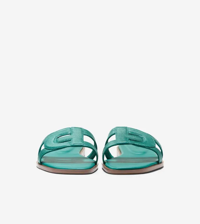 Sandals Women Cole Haan Chrisee Slide Sandals Green Lizard Print Sandals Women Cole Haan Chrisee Slide Sandals Green Lizard Print