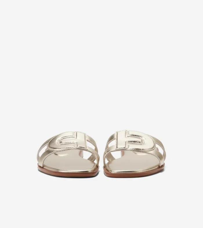 Sandals Women Cole Haan Chrisee Slide Sandals Soft Gold Sandals Women Cole Haan Chrisee Slide Sandals Soft Gold