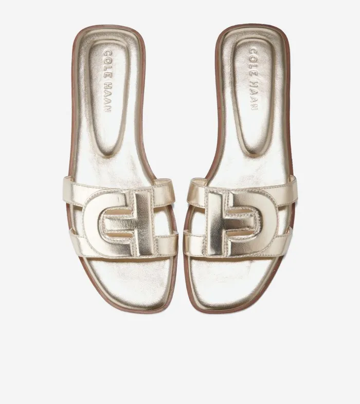 Sandals Women Cole Haan Chrisee Slide Sandals Soft Gold Sandals Women Cole Haan Chrisee Slide Sandals Soft Gold