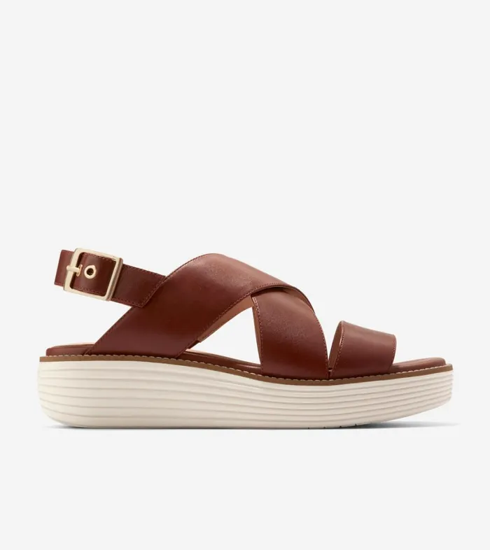 Sandals Women Cole Haan riginalGrand Platform Sandals Dark Cuoio Brownivory